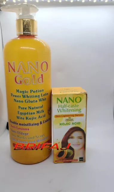 Nano magic potion whitening Body lotion 500ml wit Gluta & Kojic Acid + Serum