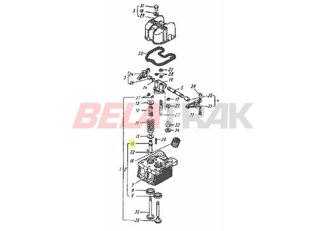 Guide soupape T25 et T40 réf :  D37M-1007033A2-01 4