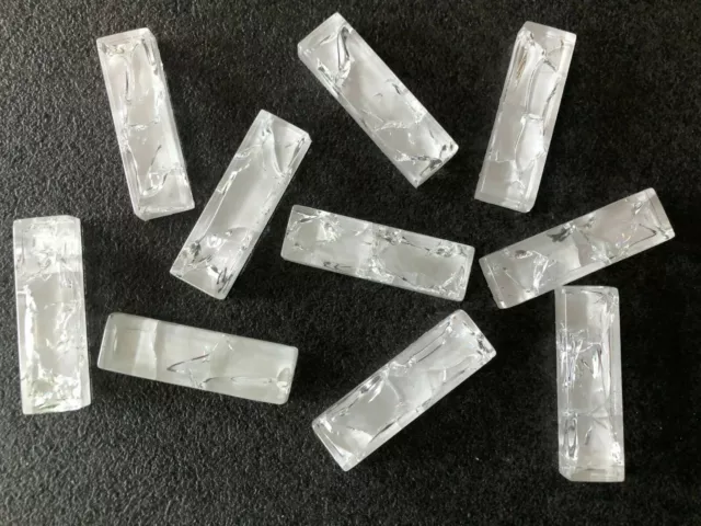 NEU*** Mosaiksteine 10 Stück 1,5 x 5 cm Glassteine Stab Stäbchen