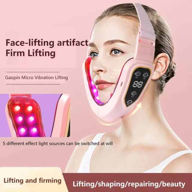 Facial Lifting Device LED Photon Therapy Face Slimming Massager V-shaped Machine 2