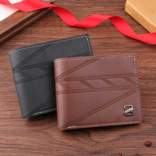 JJNUSA Portafoglio Uomo In Vera Pelle Invecchiata - Porta Carte Minimal Con Cerniera - Colore Marrone Floreale