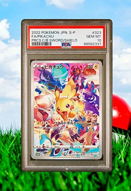 PSA 10 Pikachu 323/S-P Promo Preciosa Caja de Coleccionista Promoción Tarjeta de Pokémon Japonesa