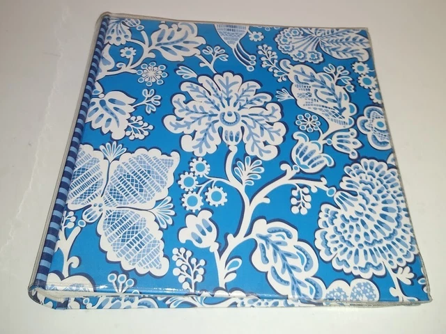 Libro de fotos floral azul y blanco Vera Bradley 100 páginas NUEVO