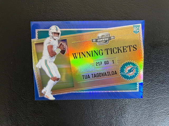 Tua Tagovailoa 2020 Panini Contenders Optic Winning Tickets Blue /99 RC #WT18