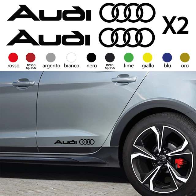 ADESIVI AUDI CERCHI SPECCHIETTI 4X STICKERS A3 A4 A5 A6 Q3 Q5 Q7 TT