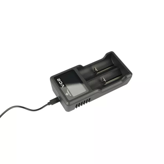 XTAR VC2 Ladegerät für 2 Li-Ion Akkus inkl. USB Kabel 14500  26650