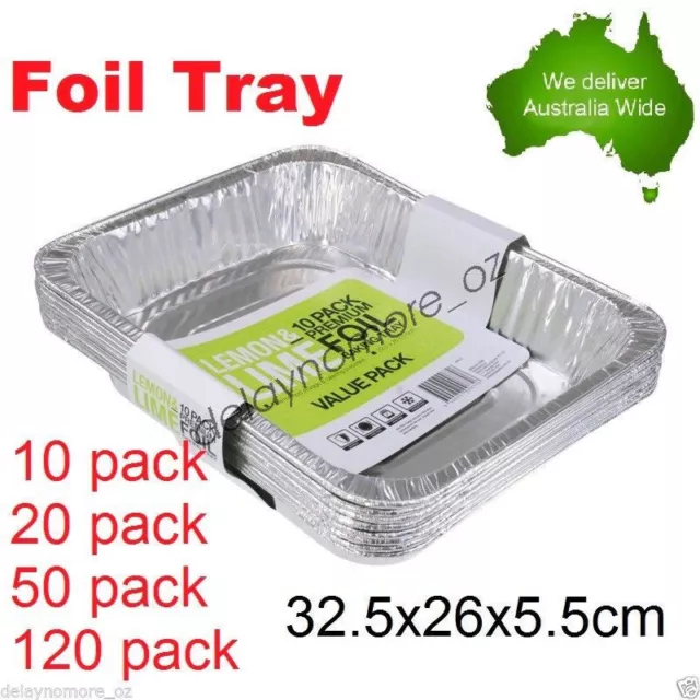 Aluminium Foil Trays BBQ Disposable Roasting takeaway Oven Baking Party TRAY VIC