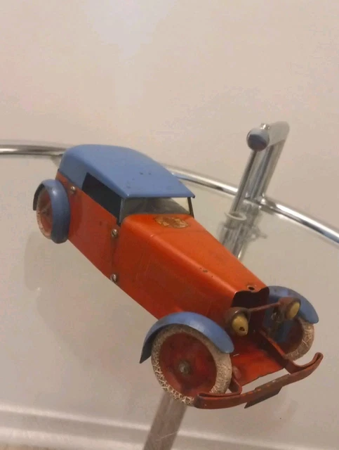 Tricycle Moto Trike Jouet Métal Bleu Blanc - Années 70 Vintage #A725