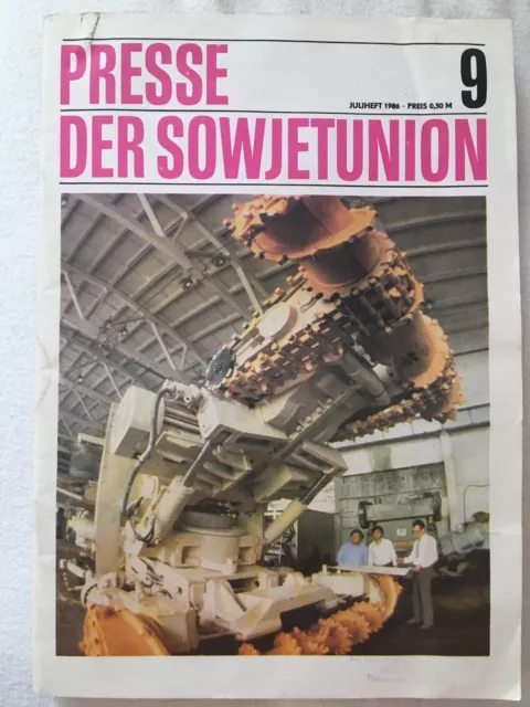 Zeitschrift Presse der Sowjetunion Nr 9 Juli 1986 56 Seiten gebraucht