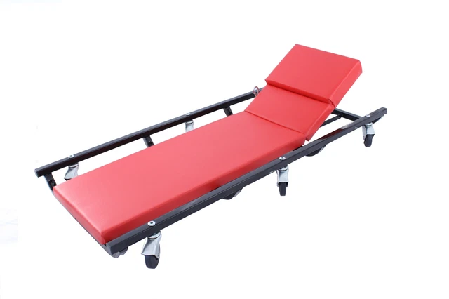VidaXL Montageliege Rollbrett – 100x44 Cm, Bis 150 Kg, Gepolstert, 6 Rollen, Für Werkstatt & Auto