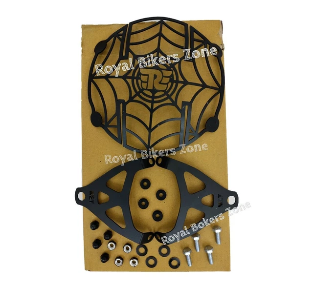 Grilles De Phare Noir Pour Royal Enfield Classic 350cc-500cc - Revêtement Poudre, Neuf