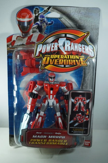 POWER RANGERS OPERATION Overdrive RED RANGER Figure MACH-MORPH Sealed ...