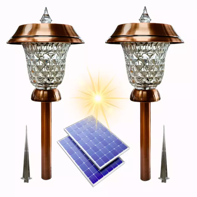 LED Solarleuchte Solithia Lampe Garten Licht 2x Solarleuchten Gartenleuchte