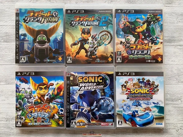 SONY PS3 Ratchet And Clank Future 1 2 3 & All for One & Sonic World & Racing set