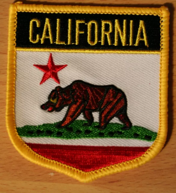 CALIFORNIA CA US State USA Shield Country Flag Embroidered PATCH Badge P1