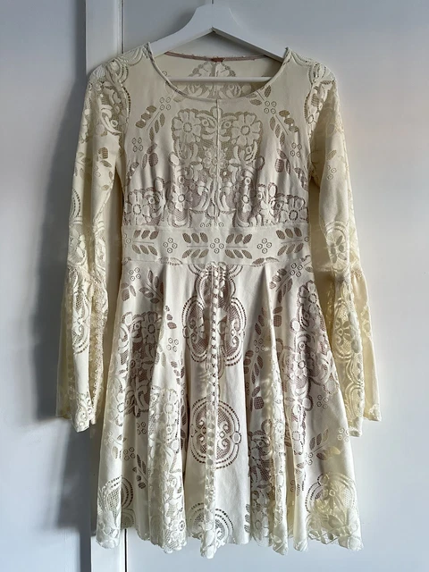 Free people cream deals lace dress