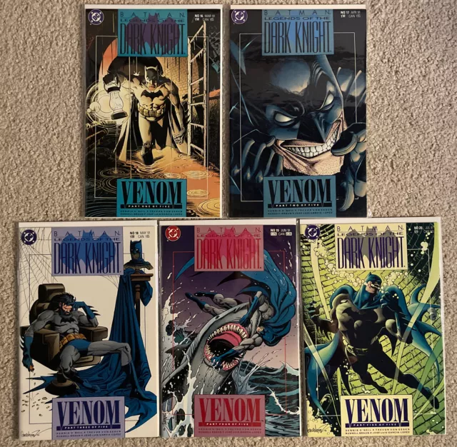 Batman Legends of the Dark Knight 16-20 Venom 1-5 Complete Set 1991 DC Comic Lot
