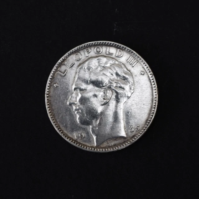 Piece Argent Belgique Leopold 3 / 1935 / 20 Francs