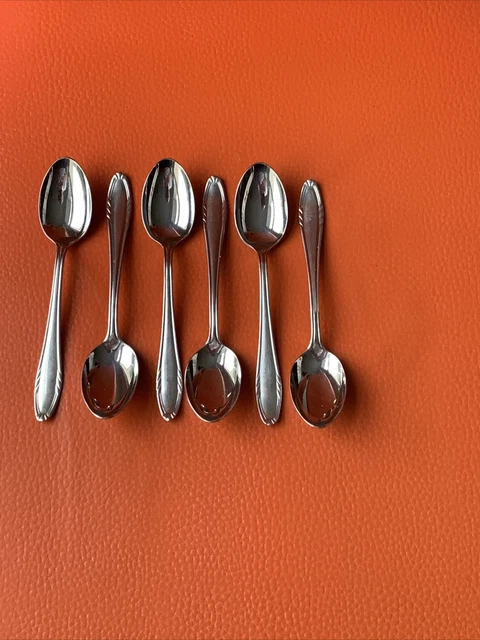 6 Mokkalöffel Espresso Löffel Smalcalda Kornähre Ährenmuster DDR Besteck Eier