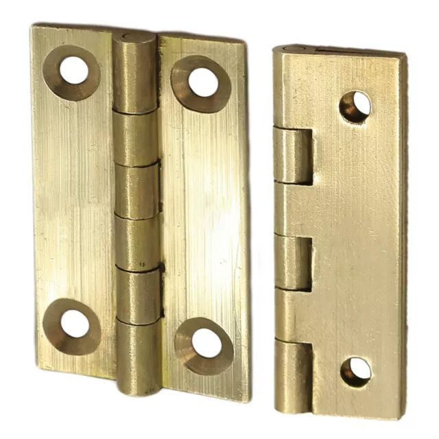 Pair Of Quality Solid Brass Butt Hinges CHOOSE Small-Large Door Cabinet Cupboard