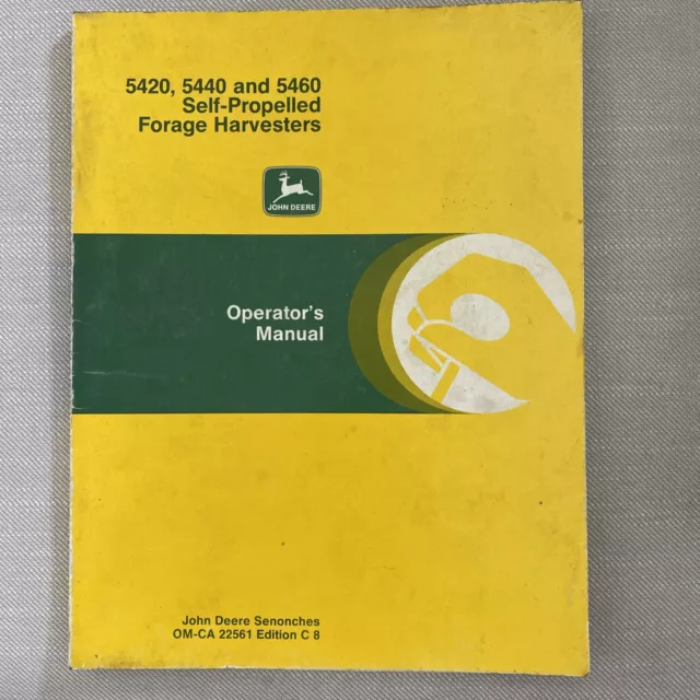 John Deere 5420 5440 5460 Forager Operators Manual