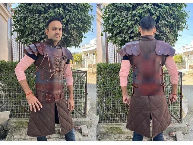 Medieval Leather Body Armor LARP Body Armor SCA Armor For Handmade Gift