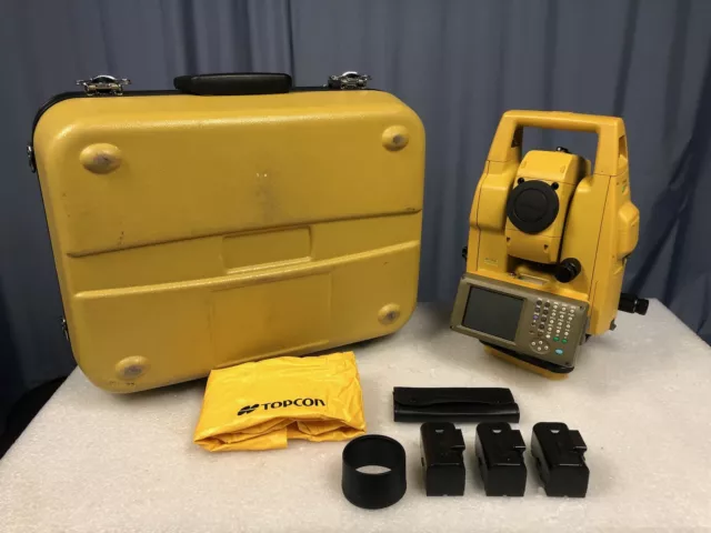 Topcon GPT-7003 Surveying Pulse Total Station w Case Batteries & Accs