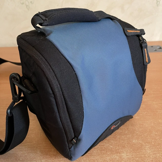 Lowepro Padded Camera Camcorder Video Bag With Built-In Rain Cover Blue/Black