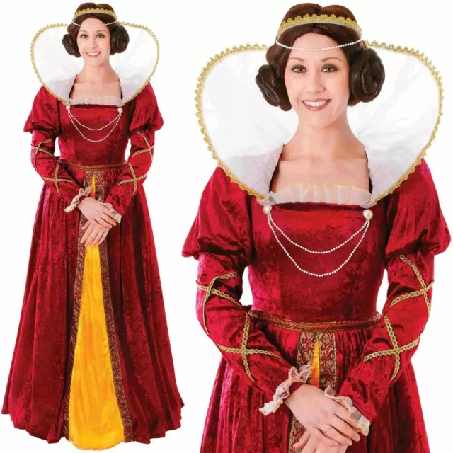 REGINA ELISABETTA COSTUME Tudor Medievale Donne Vestito EUR 54,02 -  PicClick IT
