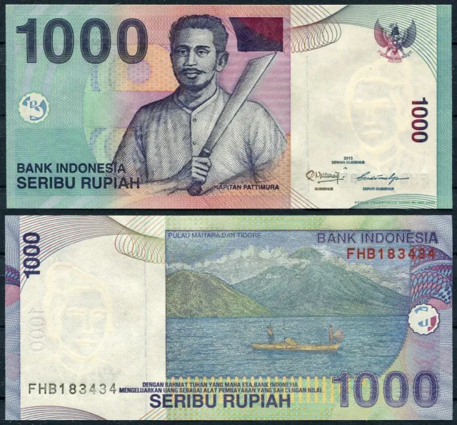INDONESIA 1000 rupias 2013  Pick 141m SC / UNC