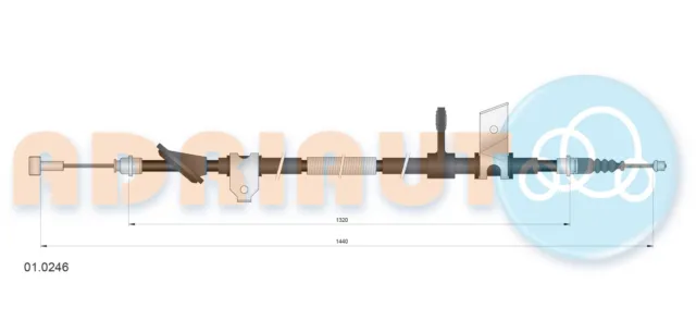 ADRIAUTO 01.0246 Cable, parking brake for ALFA ROMEO,LANCIA
