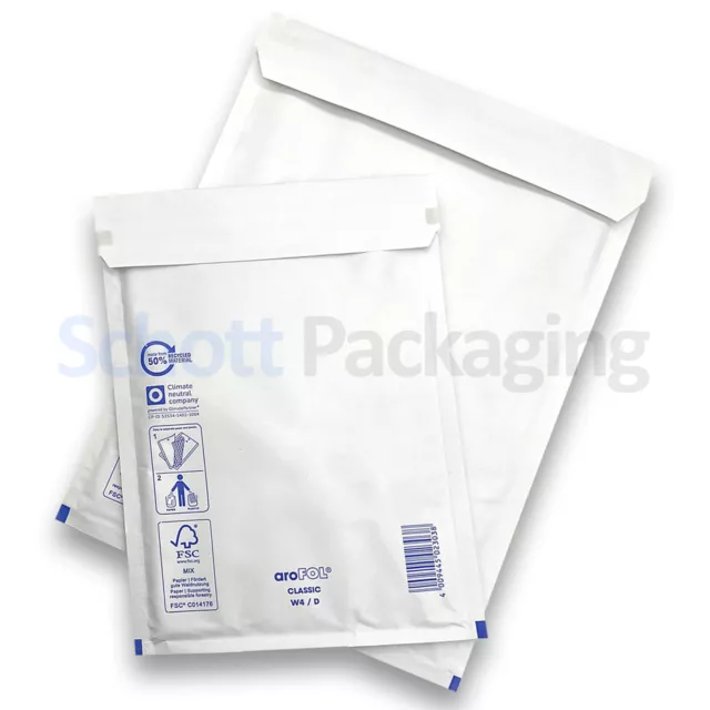 Gold White Arofol Genuine Bubble Padded Envelopes Mailers Bags All Sizes