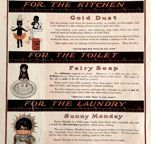 1911 Fairbanks Gold Dust Cleaning Product Soap Laundry Advertisement Fairy Chi