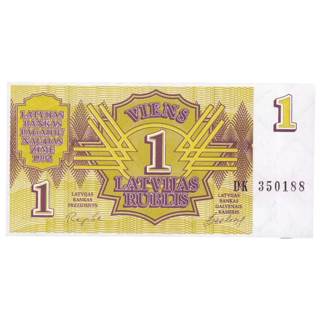 [#333369] Geldschein, Latvia, 1 Rublis, 1992, KM:35, UNZ