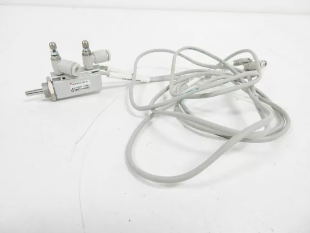 SMC CDJP2B10-10D-B AIR CYLINDER W/ 2x AS-1201F 5/32" & 2x D-M9P PROXIMITY SENSOR