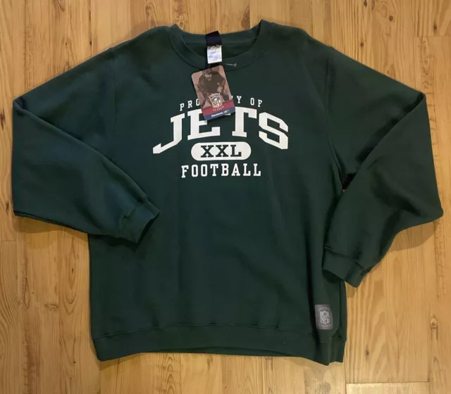 New York Jets NWT Reebok Gridiron Classic Throwback Logo Sweatshirt - Size Large