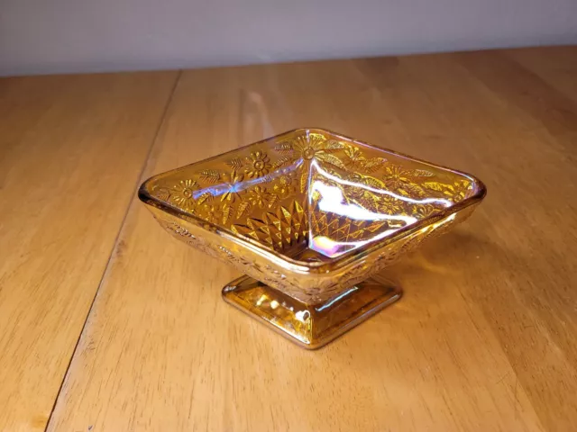 Indiana Depression Carnival Glass Candy Dish EXCELLENT CONDITION! GORGEOUS!