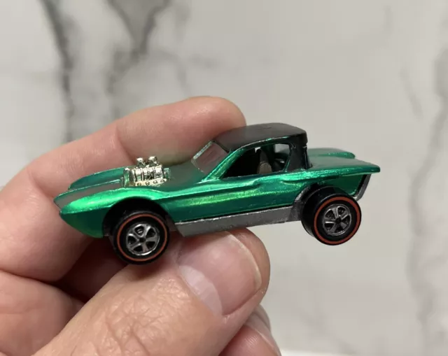 Vintage Original 1968 Hotwheels Redline US Python Green NM