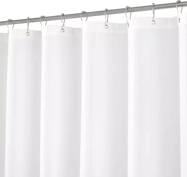 Extra Long Shower Curtain or Liner 72" W X 108" H - Hotel Quality, Washable Fabr