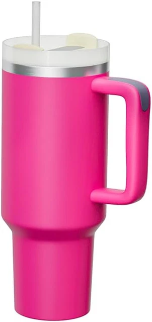 Tumbler with Handle 40oz Travel Mug Straw Covers Cup with Lid Insulated Quencher