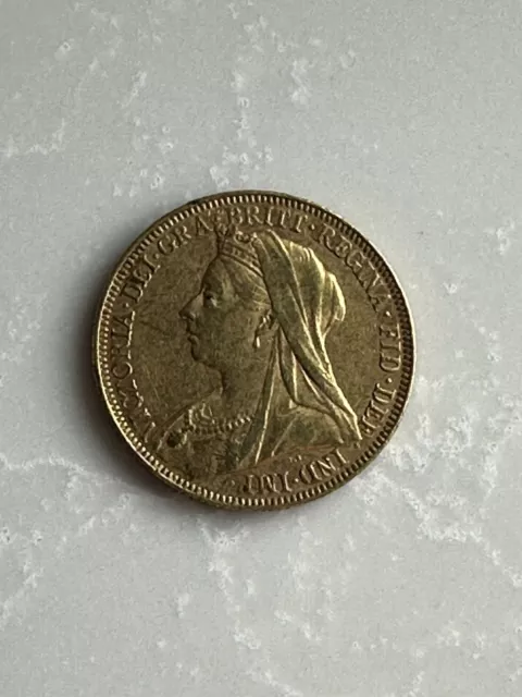 Authentic 1894 Great Britain GOLD Full Sovereign Queen Victoria Old Head