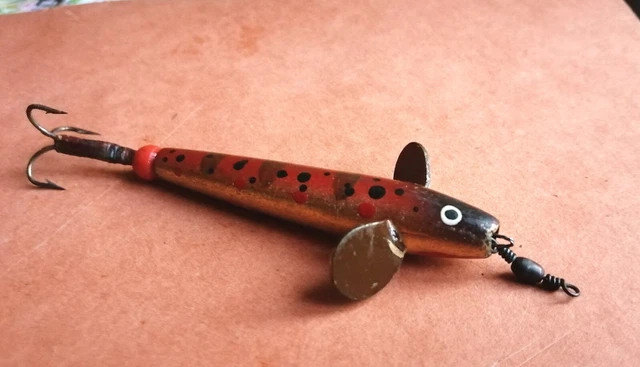 LEURRE DE PÊCHE ancien bombardier 15 long A EUR 10,34