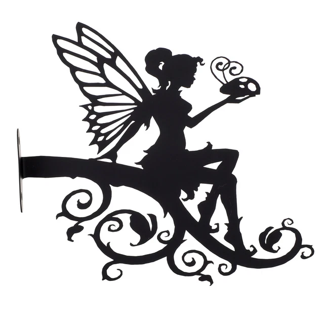 Outdoor Dekor Metallkunst Fairy Silhouette Skulptur Garten Rasen Hinterhofbaum