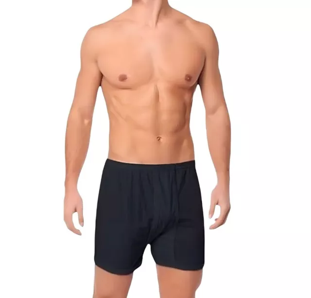 Confezione da 2 boxer uomo larghi slip lunghi pantaloni retrò mutande M-4XL 2