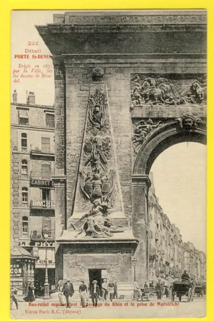 cpa 75 - PARIS Detail Sculpture DOOR St DENIS 1671 Passage du Rhin Maestricht
