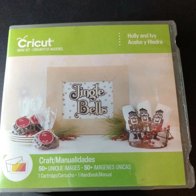 Cartucho Cricut Holly And Ivy más de 50 imágenes tarjetas etiquetas frases
