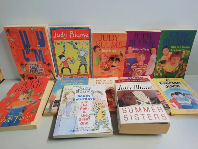 12 x Judy Blume Childrens Fiction Paperbacks Ex-Library Bundle