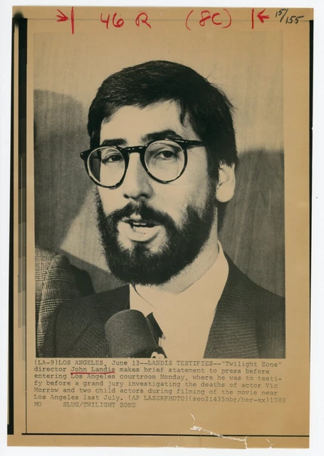 VINTAGE JOHN LANDIS Twilight Zone Manslaughter Trial-2 Wire Press Photo