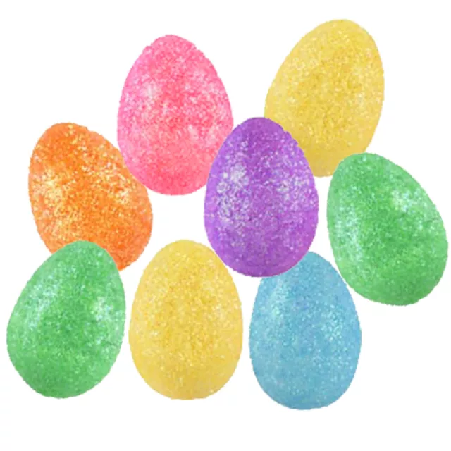 Pascua Purpurina Huevos Decoración, Capó Artes y Manualidades, Caza - 8 Pack 6cm
