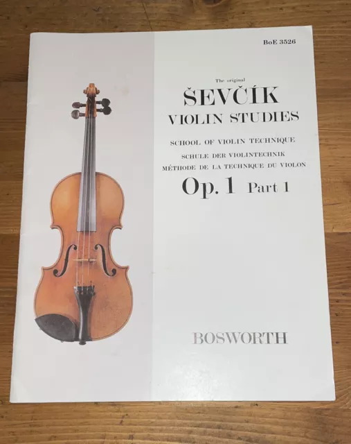 THE ORIGINAL SEVCIK VIOLIN STUDIES op. part BOSWORTH EUR 9,04  PicClick IT